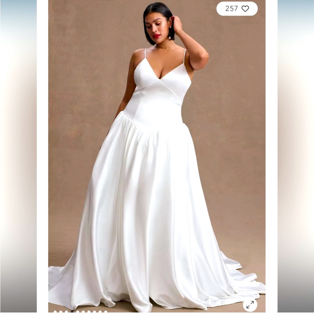 NWT Jenny by Jenny Yoo Sheridan Drop Waist Wedding Gown Plus Sz 26-Anthropologie